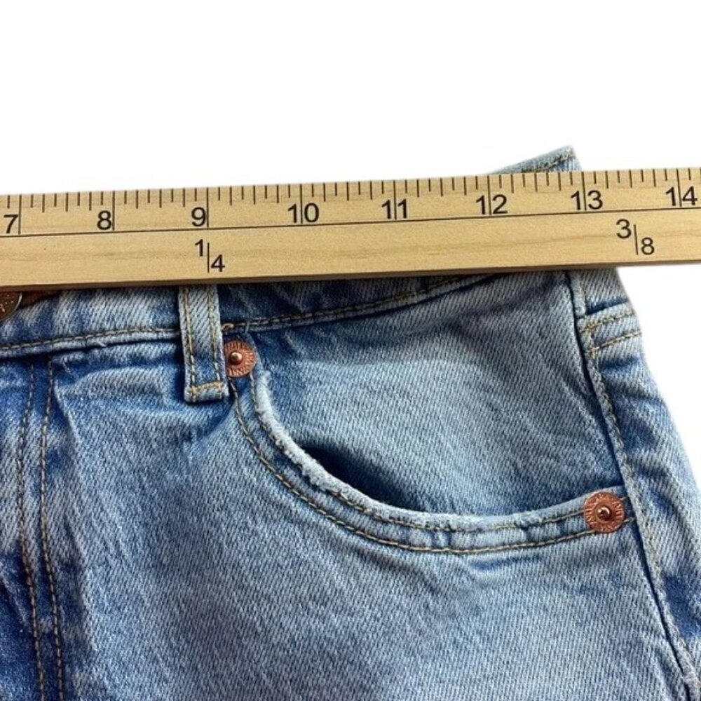 Zara High Rise Distressed Jeans Size 4 - Picture 5 of 13
